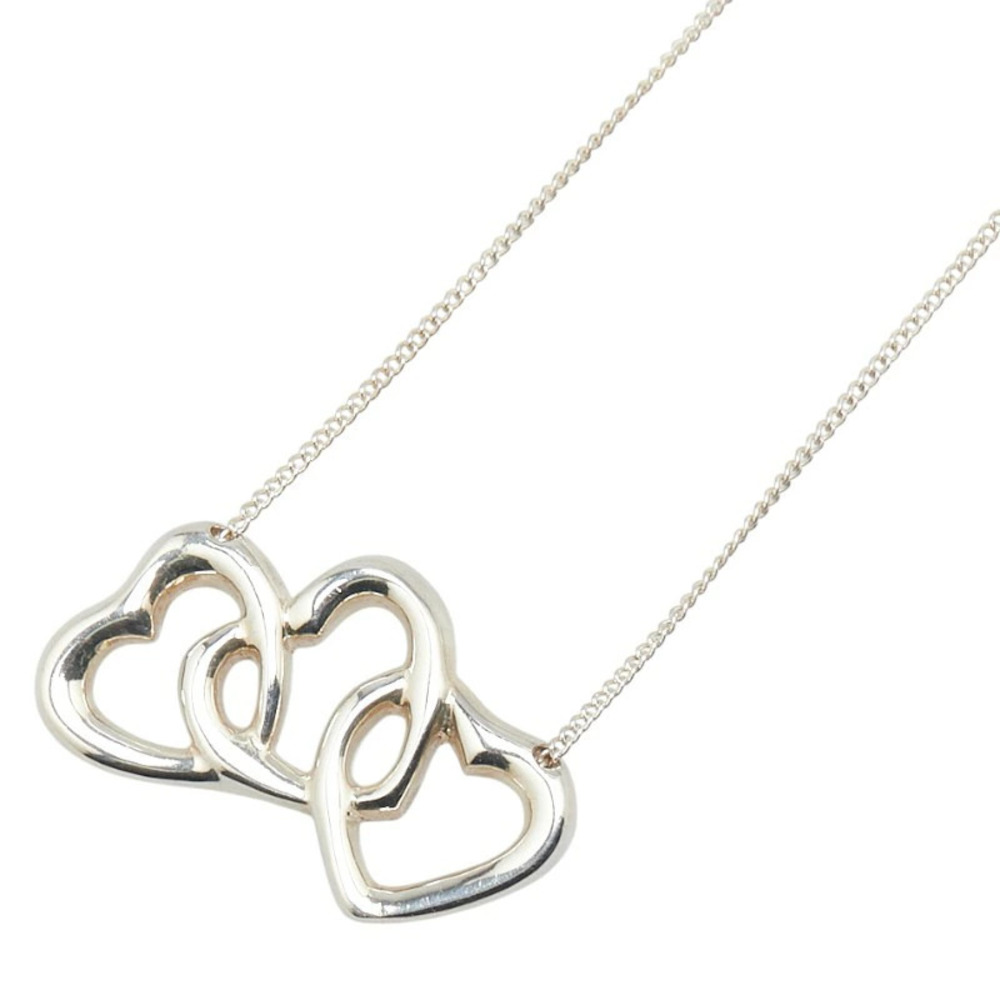Tiffany Co Triple Heart Necklace Silver TIFFANYCo